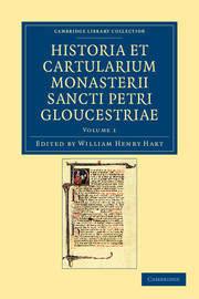 Couverture de l’ouvrage Historia et cartularium Monasterii Sancti Petri Gloucestriae