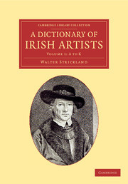 Couverture de l’ouvrage A Dictionary of Irish Artists