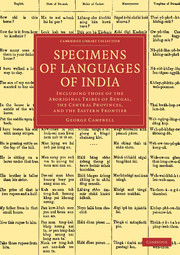 Couverture de l’ouvrage Specimens of Languages of India