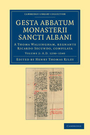 Couverture de l’ouvrage Gesta abbatum monasterii Sancti Albani