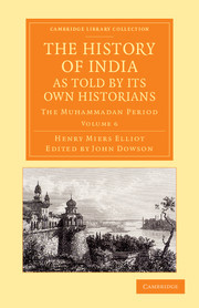 Couverture de l’ouvrage The History of India, as Told by its Own Historians