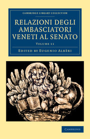 Couverture de l’ouvrage Relazioni degli ambasciatori Veneti al senato