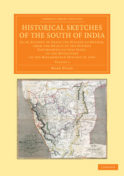 Couverture de l’ouvrage Historical Sketches of the South of India