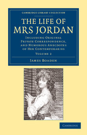 Couverture de l’ouvrage The Life of Mrs Jordan
