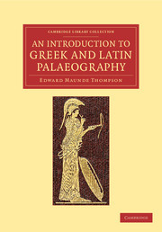 Couverture de l’ouvrage An Introduction to Greek and Latin Palaeography