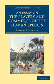Cover of the book An Essay on the Slavery and Commerce of the Human Species
