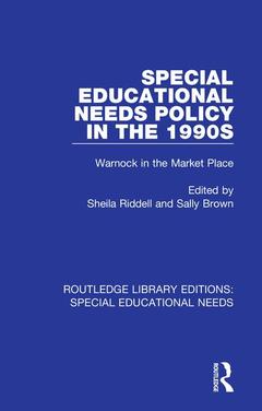 Couverture de l’ouvrage Special Educational Needs Policy in the 1990s
