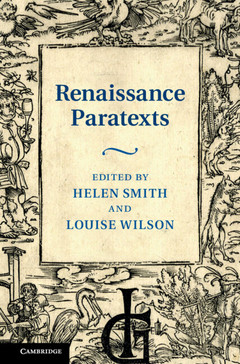 Cover of the book Renaissance Paratexts