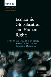 Couverture de l’ouvrage Economic Globalisation and Human Rights