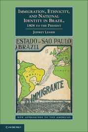 Couverture de l’ouvrage Immigration, Ethnicity, and National Identity in Brazil, 1808 to the Present