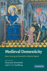 Couverture de l’ouvrage Medieval Domesticity
