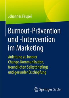 Couverture de l’ouvrage Burnout-Prävention und -Intervention im Marketing