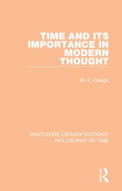 Couverture de l’ouvrage Time and its Importance in Modern Thought