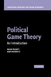 Couverture de l’ouvrage Political Game Theory