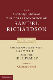 Cover of the book Correspondence with Aaron Hill and the Hill Family
