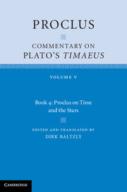 Couverture de l’ouvrage Proclus: Commentary on Plato's Timaeus: Volume 5, Book 4