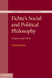 Couverture de l’ouvrage Fichte's Social and Political Philosophy