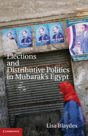 Couverture de l’ouvrage Elections and Distributive Politics in Mubarak’s Egypt
