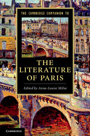 Couverture de l’ouvrage The Cambridge Companion to the Literature of Paris
