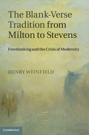 Cover of the book The Blank-Verse Tradition from Milton to Stevens