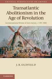 Couverture de l’ouvrage Transatlantic Abolitionism in the Age of Revolution