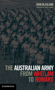 Couverture de l’ouvrage The Australian Army from Whitlam to Howard