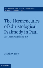 Couverture de l’ouvrage The Hermeneutics of Christological Psalmody in Paul
