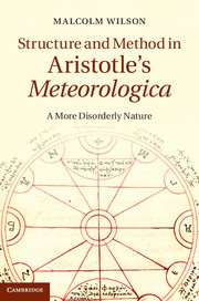 Couverture de l’ouvrage Structure and Method in Aristotle's Meteorologica