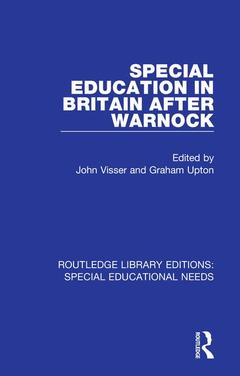 Couverture de l’ouvrage Special Education in Britain after Warnock