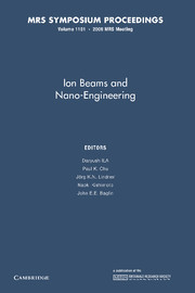 Couverture de l’ouvrage Ion Beams and Nano-Engineering: Volume 1181