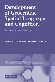 Couverture de l’ouvrage Development of Geocentric Spatial Language and Cognition