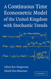 Couverture de l’ouvrage A Continuous Time Econometric Model of the United Kingdom with Stochastic Trends