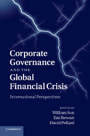 Cover of the book Corporate Governance and the Global Financial Crisis