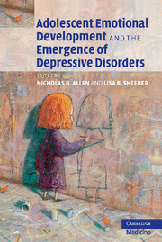 Couverture de l’ouvrage Adolescent Emotional Development and the Emergence of Depressive Disorders