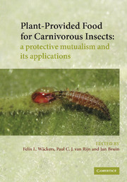 Cover of the book Plant-Provided Food for Carnivorous Insects