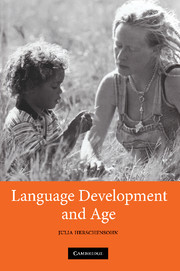 Couverture de l’ouvrage Language Development and Age