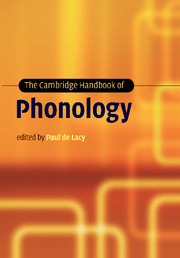 Couverture de l’ouvrage The Cambridge Handbook of Phonology