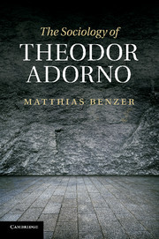 Couverture de l’ouvrage The Sociology of Theodor Adorno