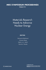 Couverture de l’ouvrage Materials Research Needs to Advance Nuclear Energy: Volume 1215
