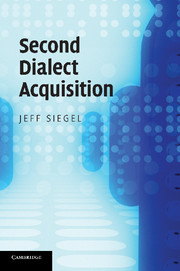 Couverture de l’ouvrage Second Dialect Acquisition