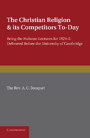 Cover of the book The Christian Religion and its Competitors Today