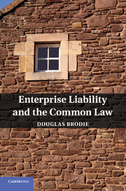Couverture de l’ouvrage Enterprise Liability and the Common Law