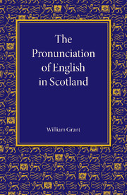 Couverture de l’ouvrage The Pronunciation of English in Scotland