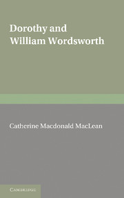 Couverture de l’ouvrage Dorothy and William Wordsworth