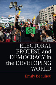 Couverture de l’ouvrage Electoral Protest and Democracy in the Developing World