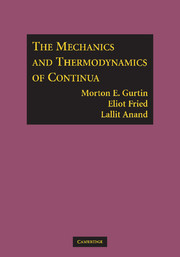 Couverture de l’ouvrage The Mechanics and Thermodynamics of Continua