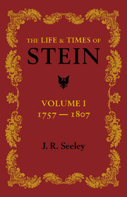 Couverture de l’ouvrage The Life and Times of Stein: Volume 1