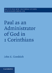 Couverture de l’ouvrage Paul as an Administrator of God in 1 Corinthians