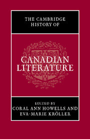 Cover of the book The Cambridge History of Canadian Literature