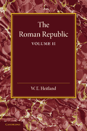 Couverture de l’ouvrage The Roman Republic: Volume 2